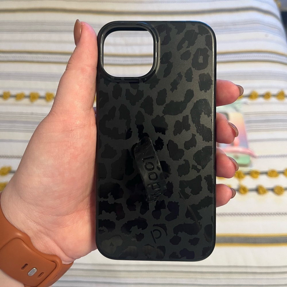 iPhone 13/14 Midnight Leopard Loopy case